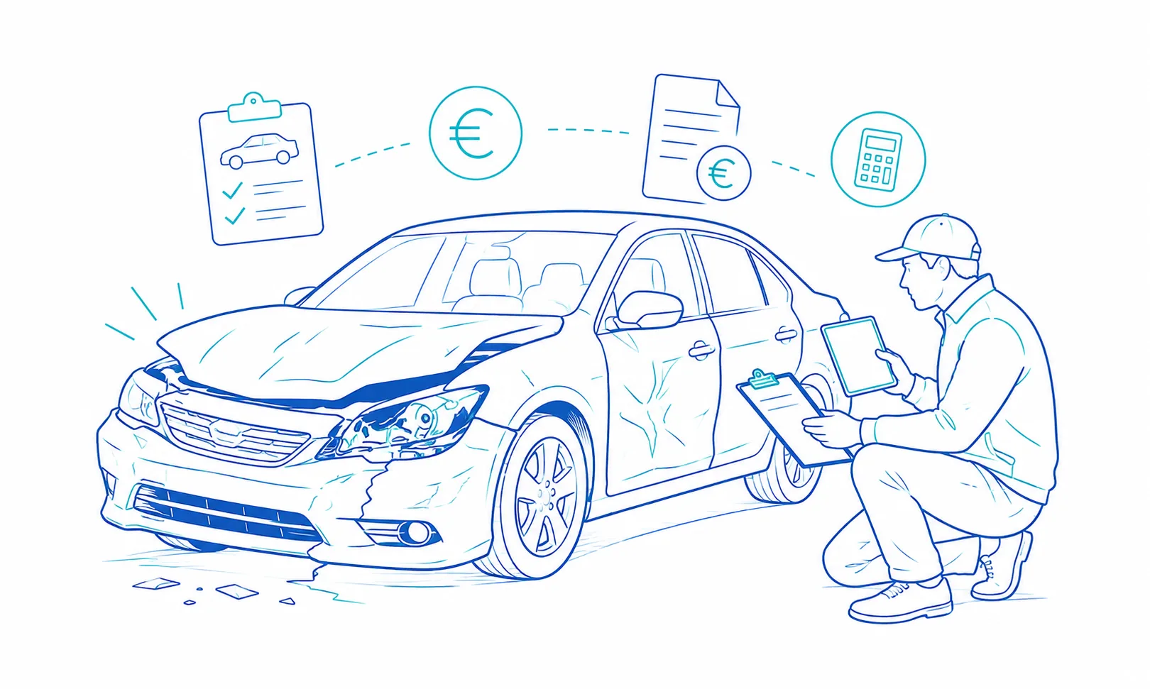 Ilustración: reclamación de daños materiales por siniestro de vehículo
